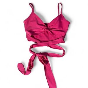 Elegant Pink Wrap Bralette